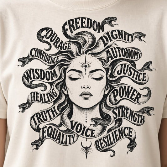 Mythical Medusa Graphic T-Shirt Gift for Feminists