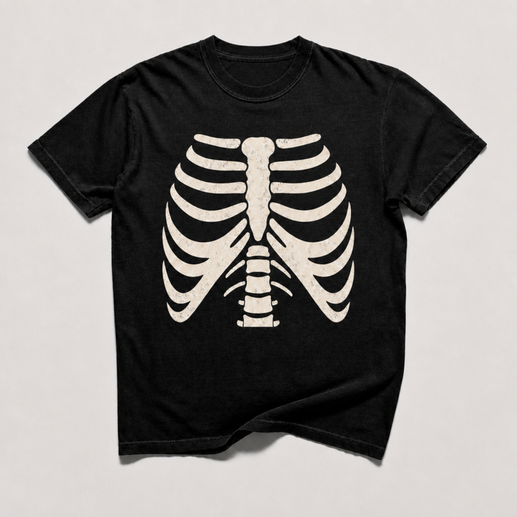 Skeleton Ribcage Scary Halloween Horror Bones T-Shirt