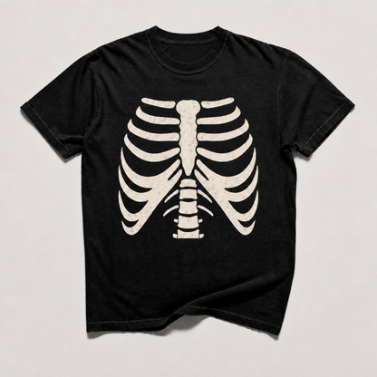 Skeleton Ribcage Scary Halloween Horror Bones T-Shirt