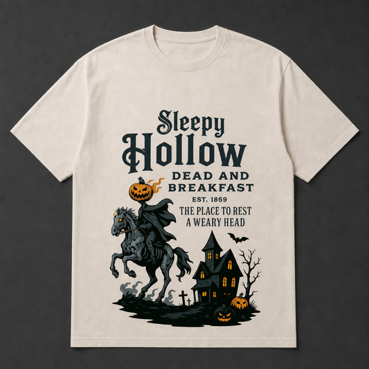 Sleepy Hollow Halloween Dead and Breakfast Headless Horseman T-Shirt