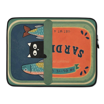 Laptop Sleeve with a Cat in a Sardine Can