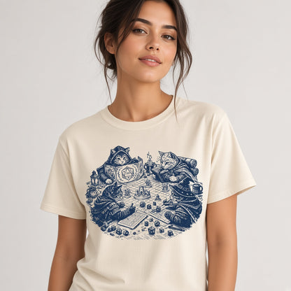 Cats Playing D&D Tabletop RPG T-Shirt