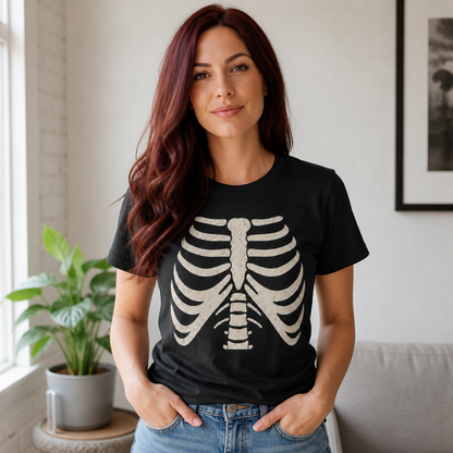 Skeleton Ribcage Scary Halloween Horror Bones T-Shirt