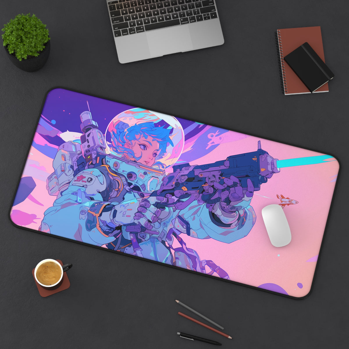 Anime Space Pirate Girl Desk Mat