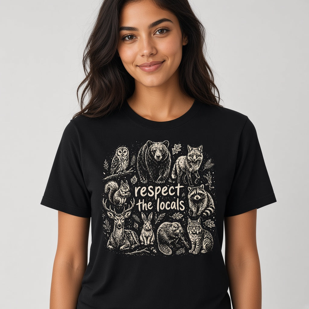Respect the Locals Woodland Animals T-Shirt