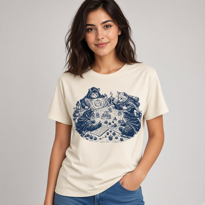 Cats Playing D&D Tabletop RPG T-Shirt