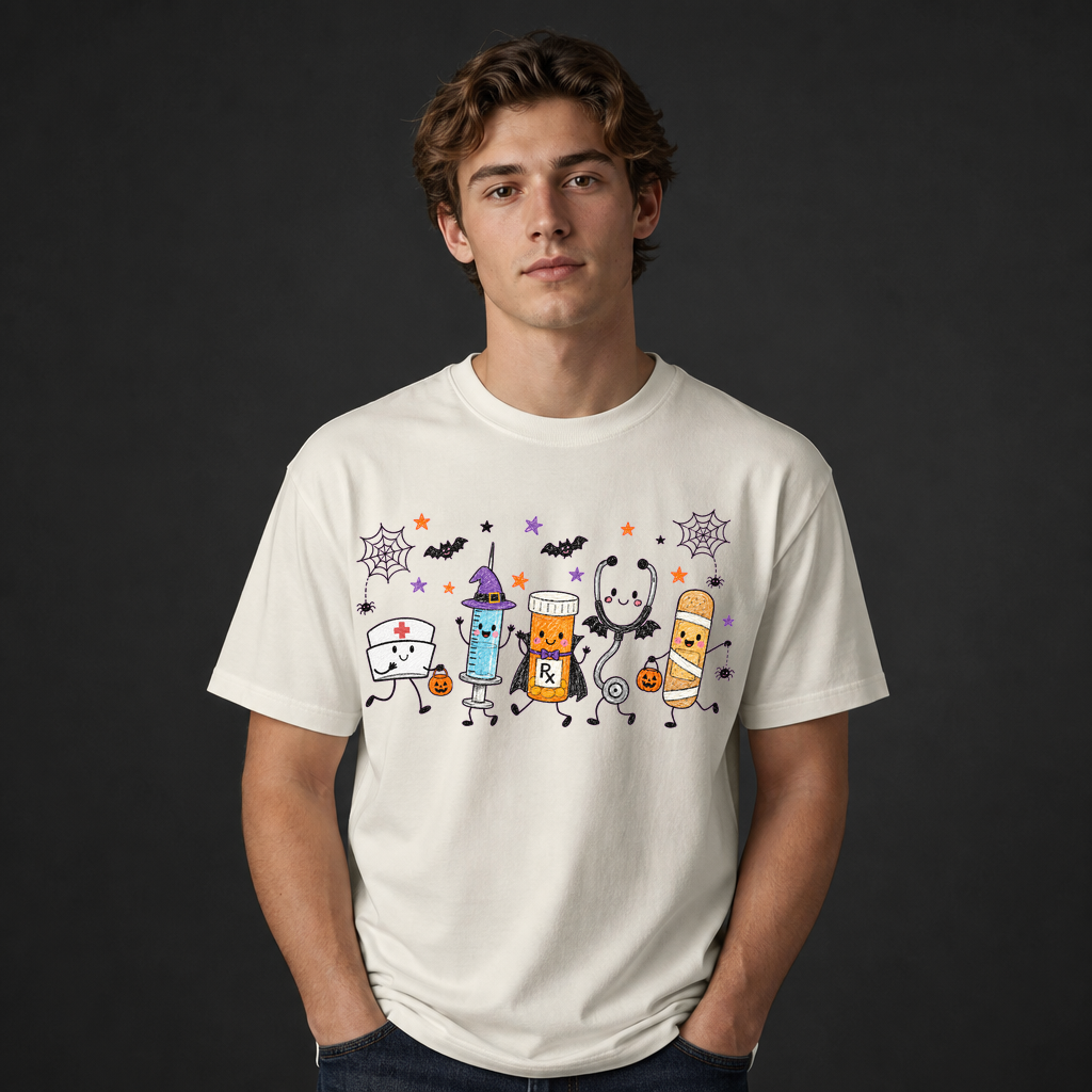 Cute Halloween Nurse T-Shirt, Spooky Nurse