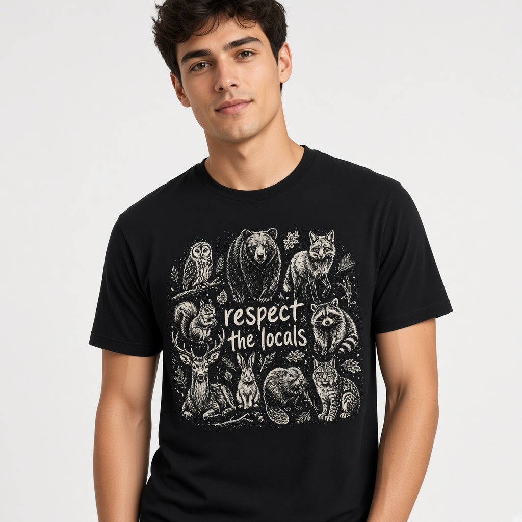 Respect the Locals Woodland Animals T-Shirt