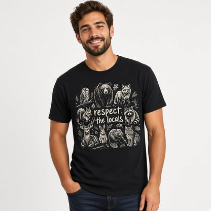 Respect the Locals Woodland Animals T-Shirt