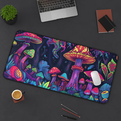 Colored mushrooms Desk Mat, gaming mouse mat, XXL deskpad mouse pad