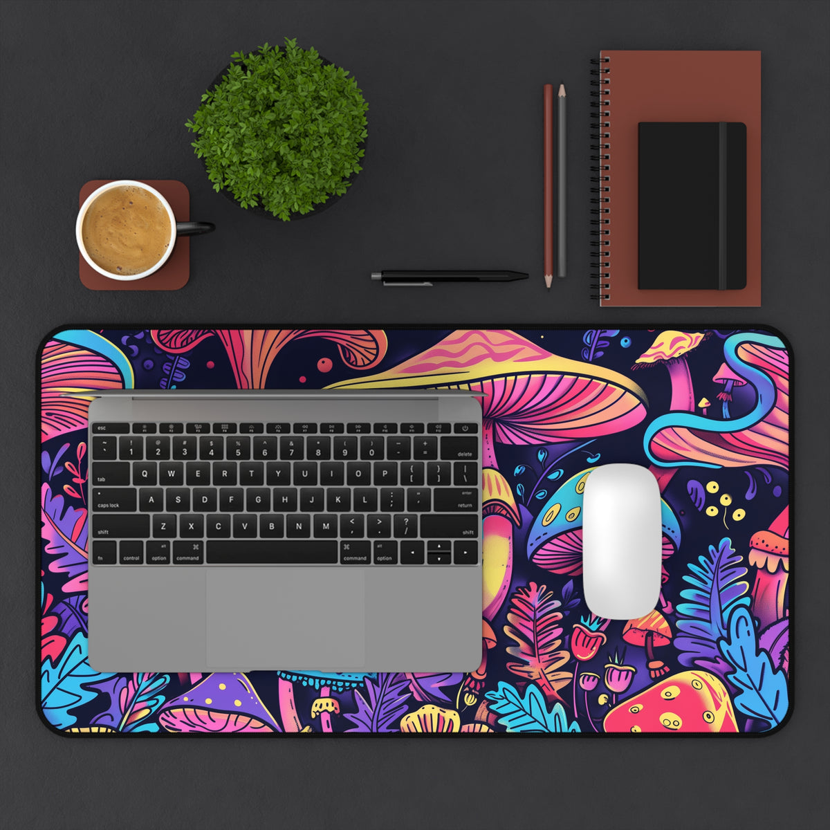 mushrooms Desk Mat, gaming mouse mat, XXL deskpad mouse pad