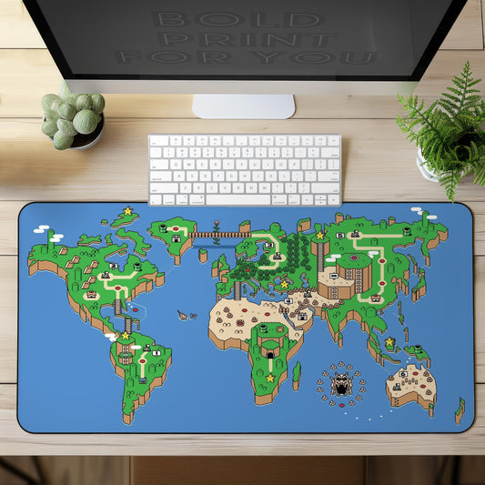 Game World Map Desk Mat