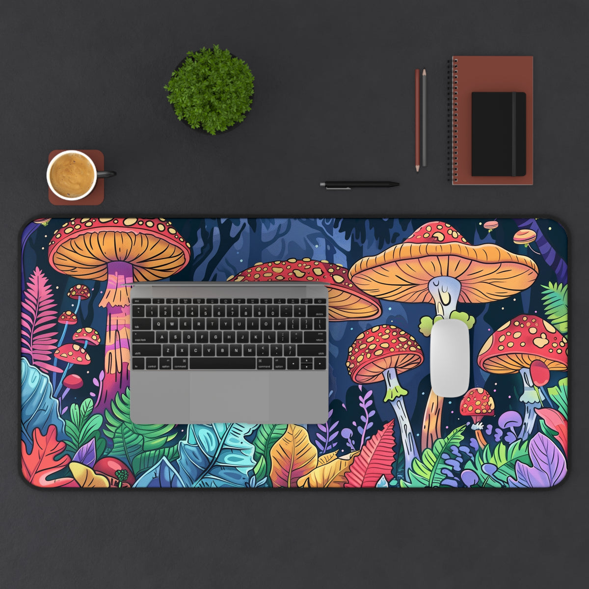 Forest mushrooms Desk Mat, gaming mouse mat, XXL deskpad mouse pad