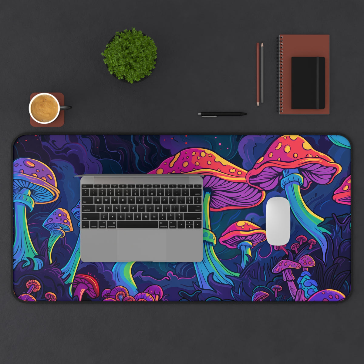 fly agarics Desk Mat, gaming mouse mat, XXL deskpad mouse pad