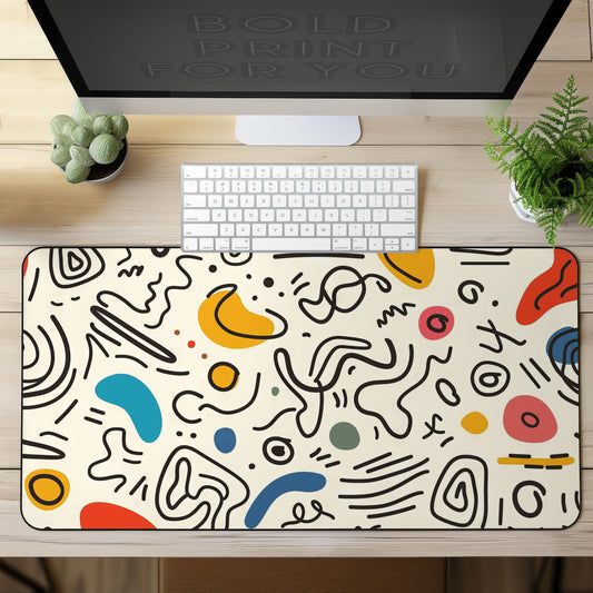 Mid-Century Modern Abstract Desk Mat