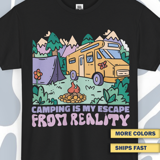 Groovy camping T-Shirt, Funny Unisex tee