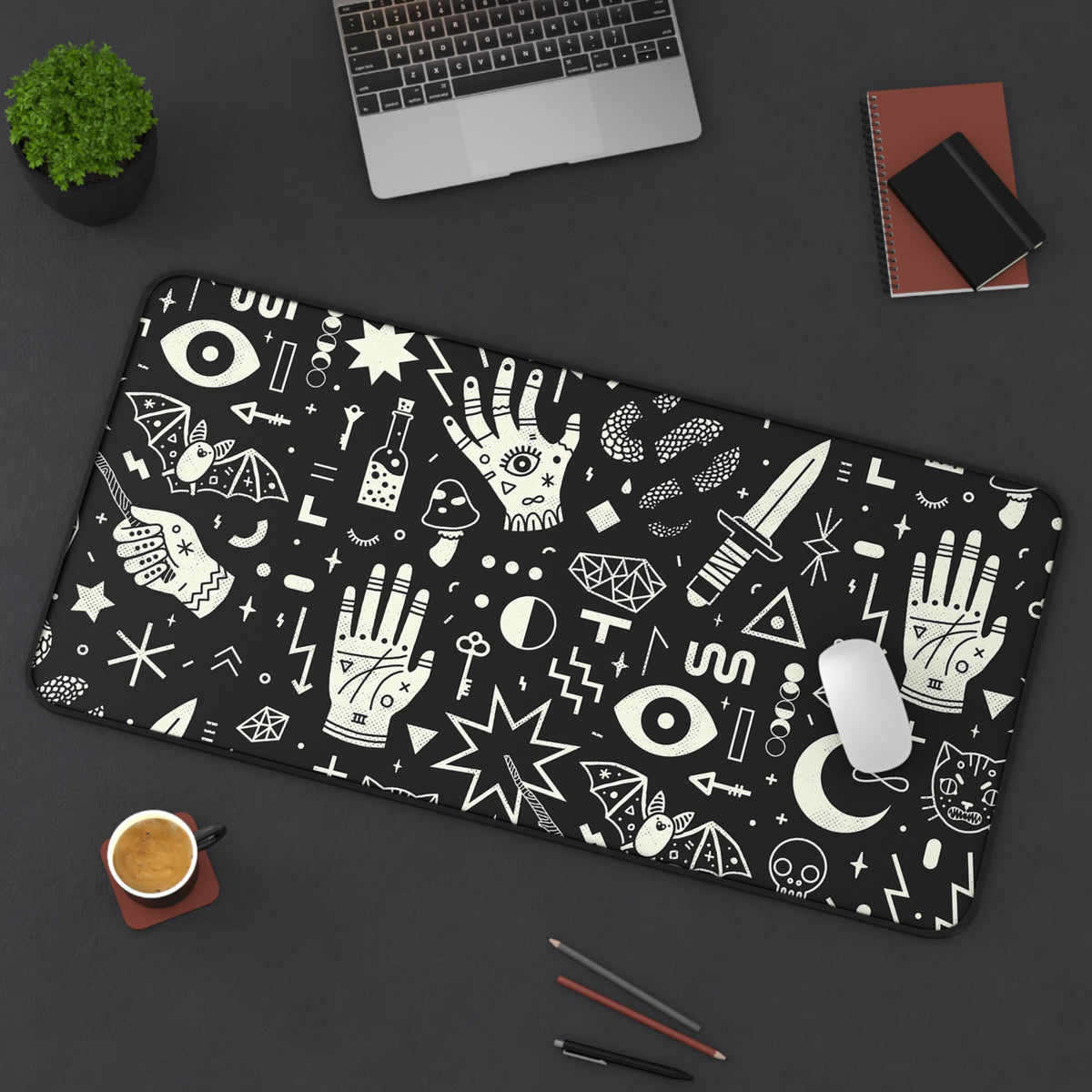 Witchcraft Desk Mat, Gaming keyboard mat, XXL mousepad