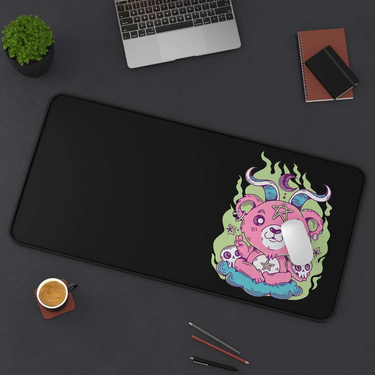 Bear satan Desk Mat, gaming mouse mat, XXL deskpad mouse pad