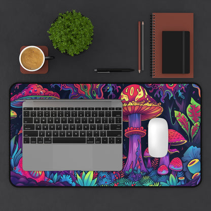 Colored mushrooms Desk Mat, gaming mouse mat, XXL deskpad mouse pad