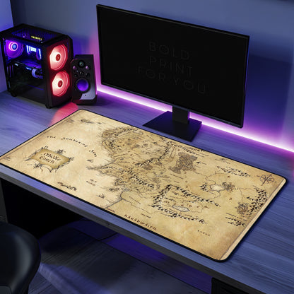 Fantasy World Map Gaming Desk Mat