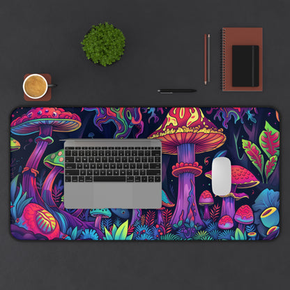 Colored mushrooms Desk Mat, gaming mouse mat, XXL deskpad mouse pad