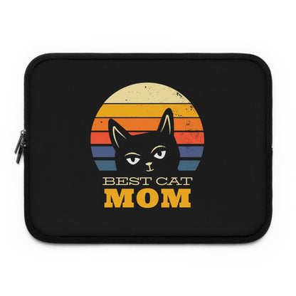 Best cat mom Laptop sleeve - Bolt Print