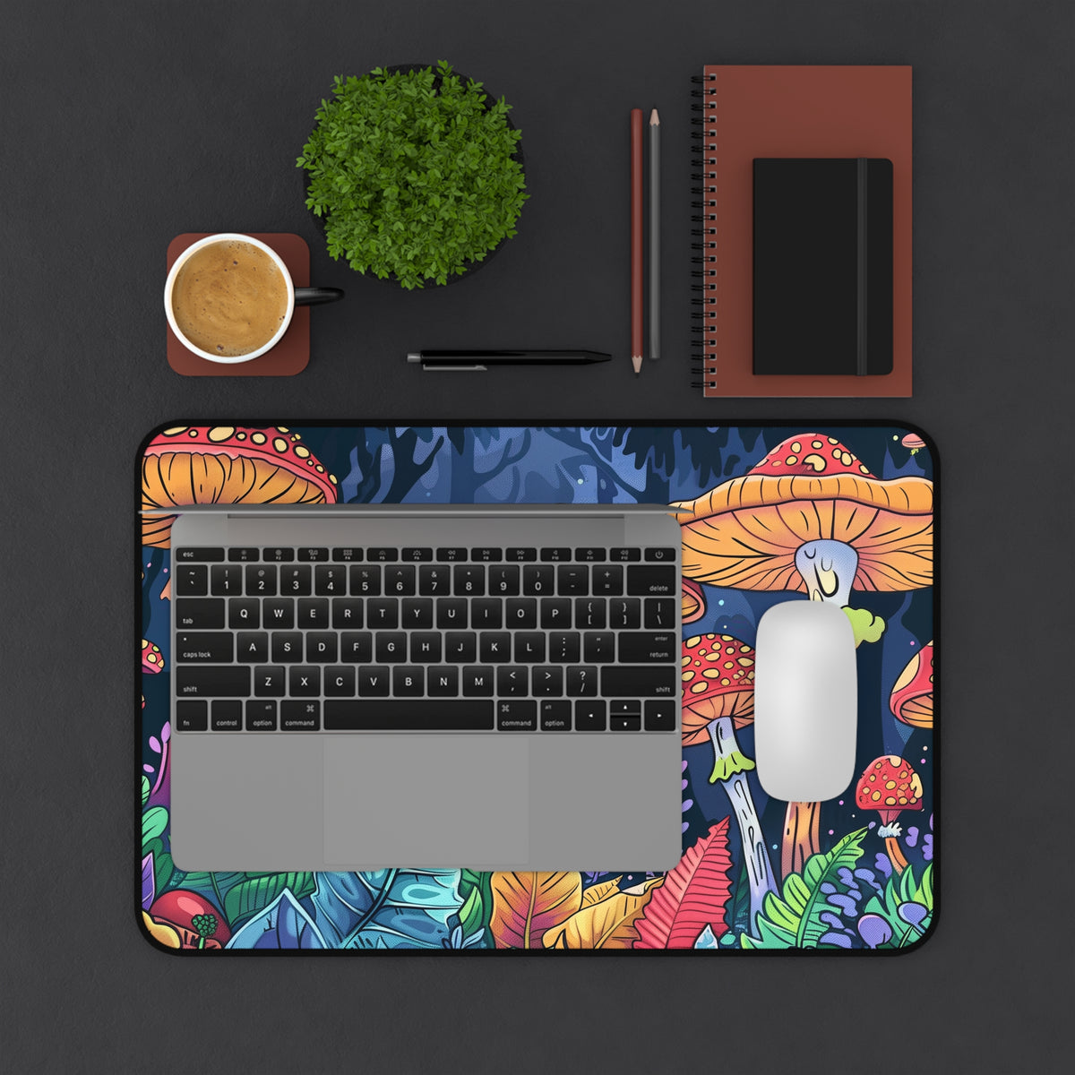 Forest mushrooms Desk Mat, gaming mouse mat, XXL deskpad mouse pad
