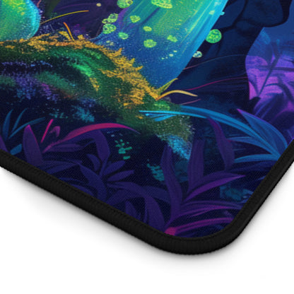 neon mushrooms Desk Mat, gaming mouse mat, XXL deskpad mouse pad