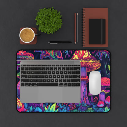 Colored mushrooms Desk Mat, gaming mouse mat, XXL deskpad mouse pad