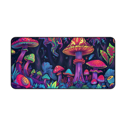 Colored mushrooms Desk Mat, gaming mouse mat, XXL deskpad mouse pad