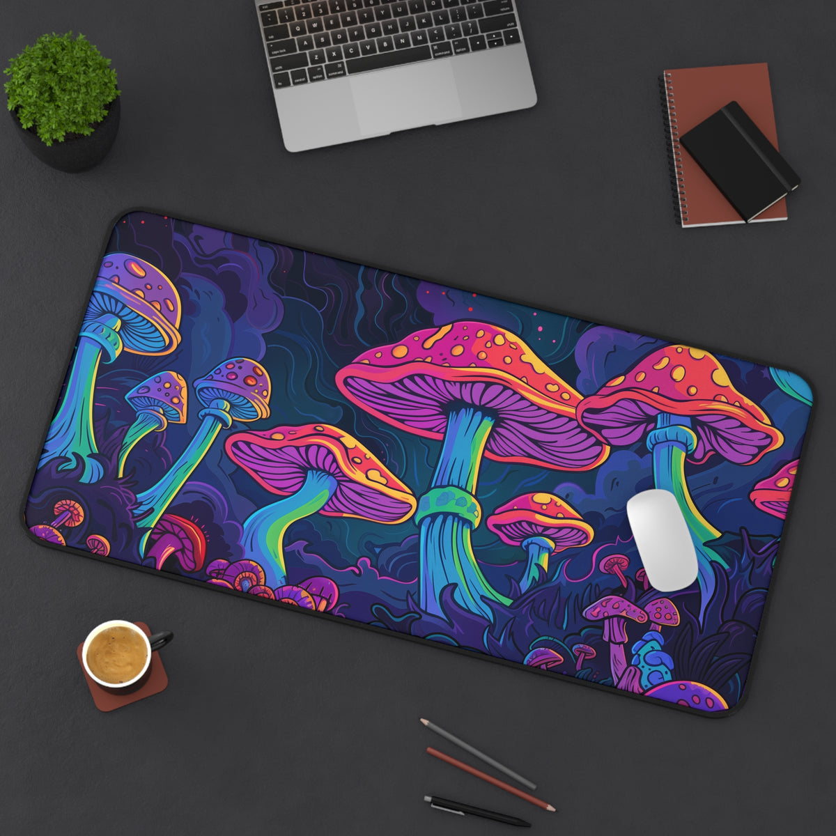 fly agarics Desk Mat, gaming mouse mat, XXL deskpad mouse pad
