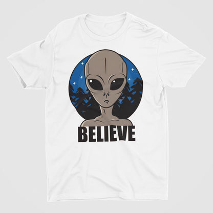 Believe T-shirt, funny t-shirt, graphic shirts, unisex tshirt, printed T-shirt - Bolt Print